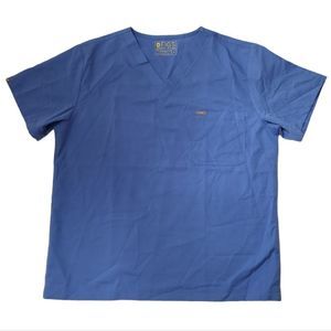 FIGS Ceil Blue‎ 2-Pocket Discontinued Scrub Top Yellow Tag Size XL Rare HTF